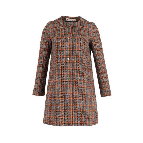 Marni Plaid Coat in Multicolor Cotton - Picture 1 of 3